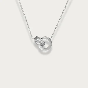 Classic Roman Numerals Diamond Band Necklace