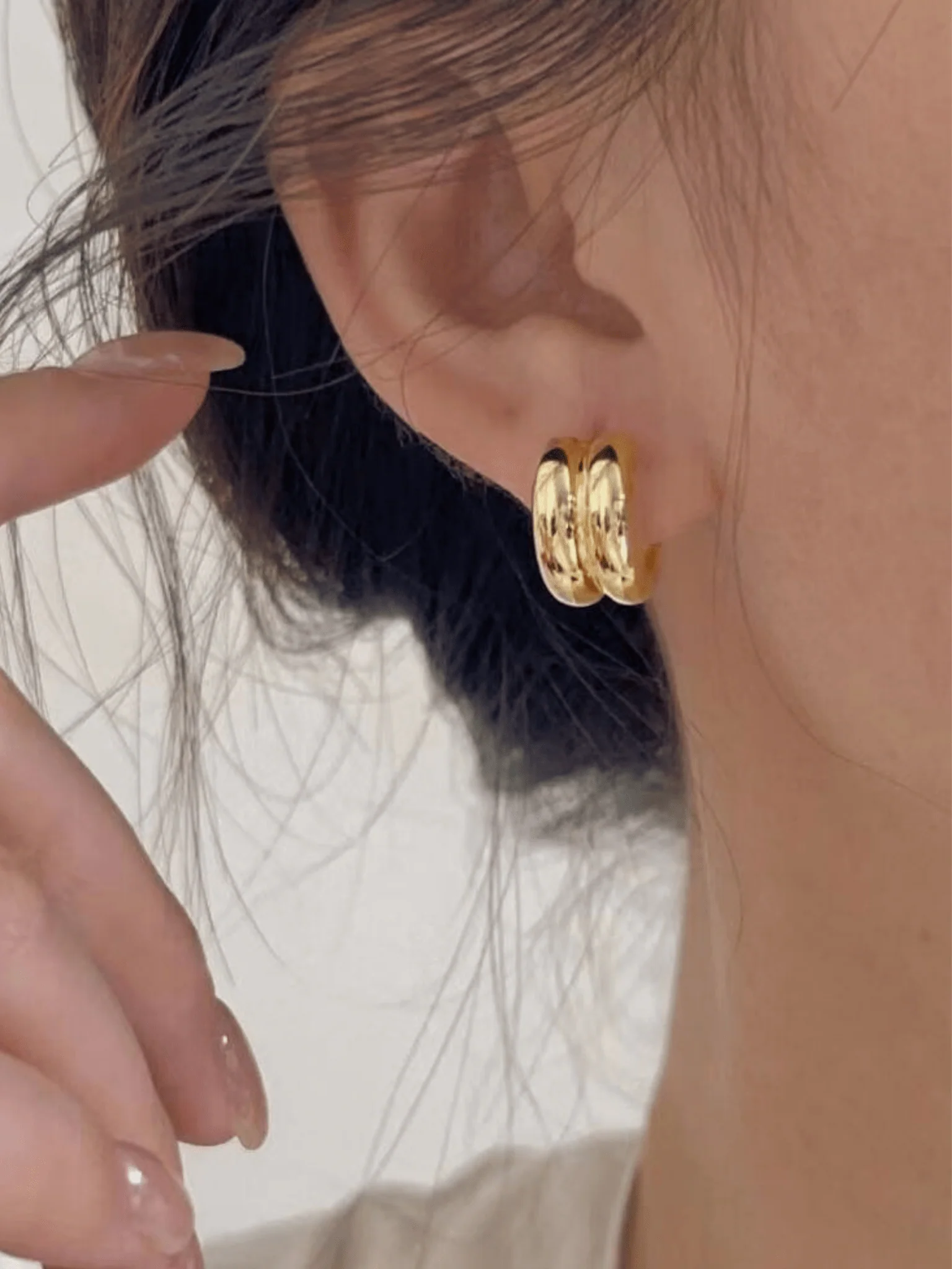 Rayon Hoop Earrings - Image 2